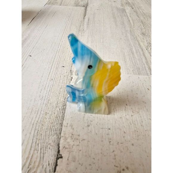 Colorful large fish tropical figurine statue marble - Picture 1 of 7